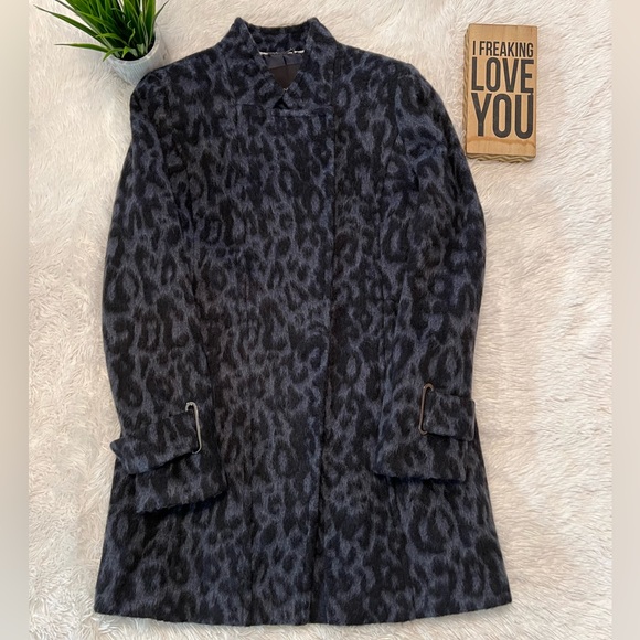 Banana Republic Animal Print Wool Coat / Jacket - NWOT! - Picture 6 of 13